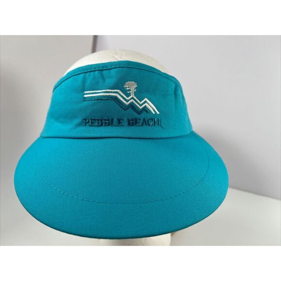 Vtg Cali-Fame Los Angeles USA Pebble Beach Visor/Hat Turquoise NEW - Picture 2 of 11